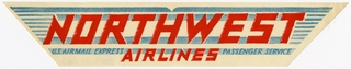 Image: luggage label: Northwest Airlines