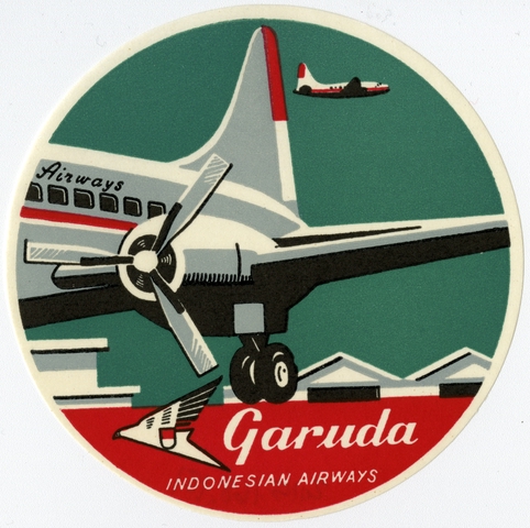 Luggage label: Garuda Indonesian Airways