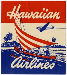 Image: luggage label: Hawaiian Airlines