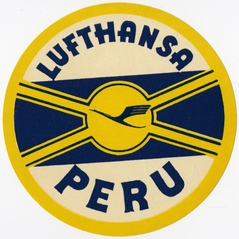 Image: luggage label: Lufthansa, Peru