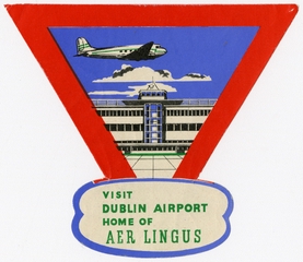 Image: luggage label: Aer Lingus, Dublin Airport