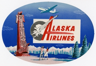Image: luggage label: Alaska Airlines
