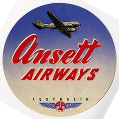 Image: luggage label: Ansett Airways