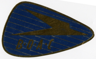 Image: luggage label: BOAC (British Overseas Airways Corporation)