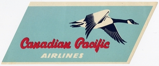 Image: luggage label: Canadian Pacific Airlines