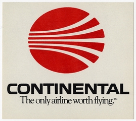 Image: luggage label: Continental Airlines