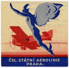 Image: luggage label: Ceskoslovenske Statni Aerolinie, Praha