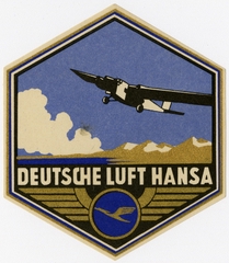 Image: luggage label: Deutsche Lufthansa