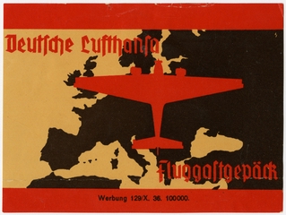 Image: luggage label: Deutsche Lufthansa