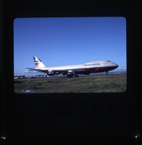 Slide: British Airways, Boeing 747, San Francisco International Airport (SFO)