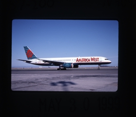 Image: slide: America West Airlines, Boeing 757-200, San Francisco International Airport (SFO)