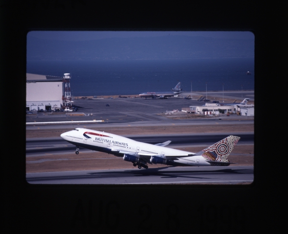 Slide: British Airways, Boeing 747-400, San Francisco International Airport (SFO)