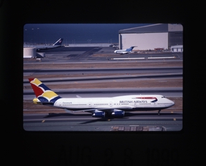 Image: slide: British Airways, Boeing 747-400, San Francisco International Airport (SFO)
