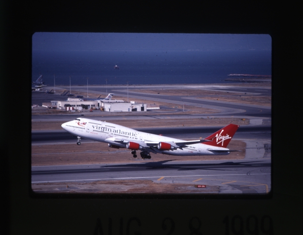 Slide: Virgin Atlantic, Boeing 747-400, San Francisco International Airport (SFO)