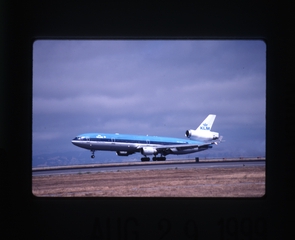 Image: slide: KLM (Royal Dutch Airlines), McDonnell Douglas MD-11, San Francisco International Airport (SFO)