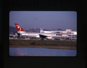 Image: slide: Northwest Airlines, Boeing 757-200, San Francisco International Airport (SFO)