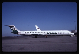Image: slide: Reno Air, McDonnell Douglas MD-90-30, San Francisco International Airport (SFO)