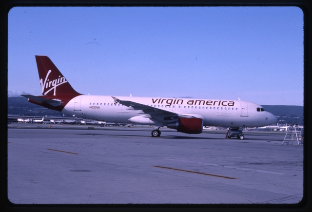 Slide: Virgin America, Airbus A320-200, San Francisco International Airport (SFO)