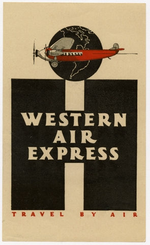 Luggage label: Western Air Express