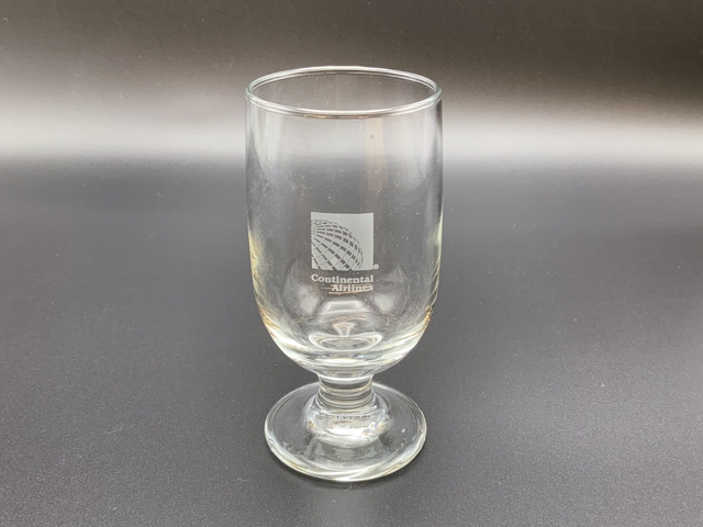 Wine glass: Continental Airlines