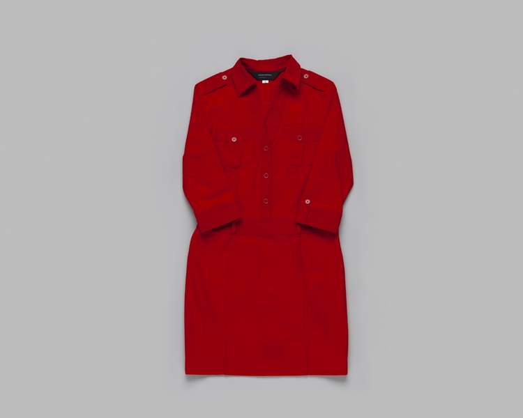 Image: flight attendant dress: Virgin America