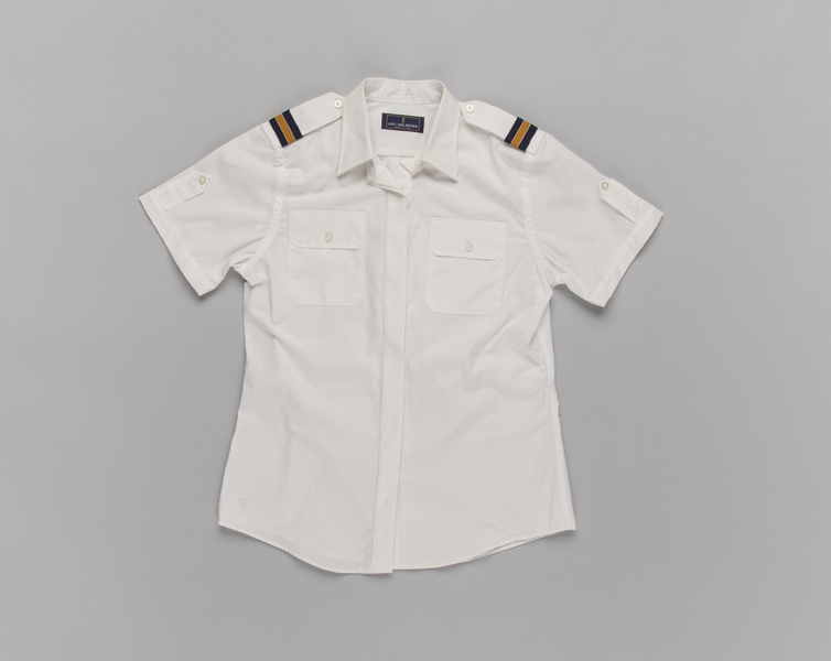 Image: flight attendant blouse: United Airlines