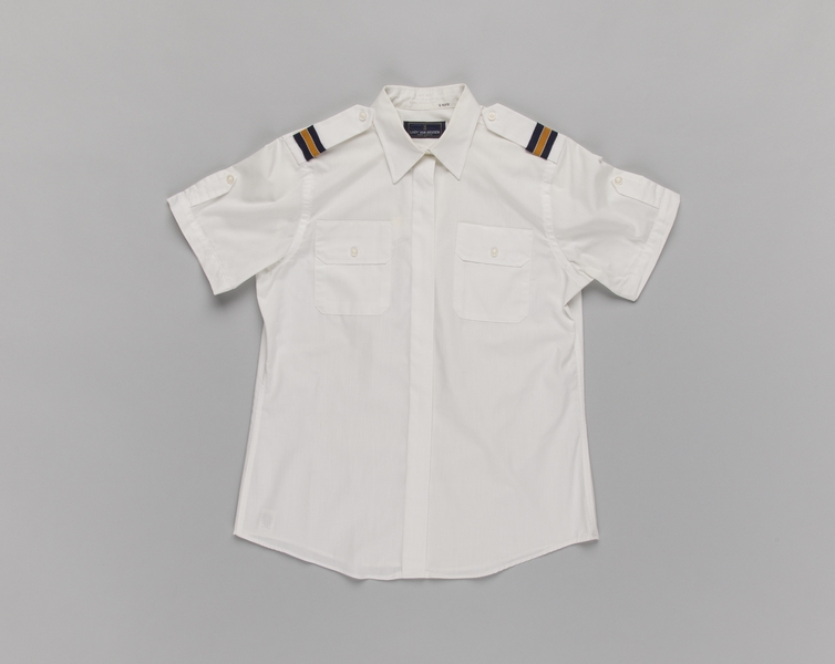 Image: flight attendant blouse: United Airlines