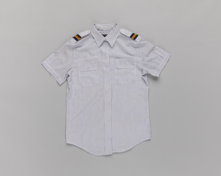 Image: flight attendant blouse: United Airlines