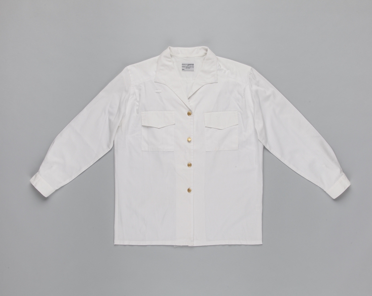 Image: flight attendant blouse: Qantas Airways