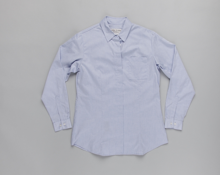 Image: flight attendant blouse: United Airlines