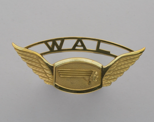 Customer service hat badge: Western Airlines