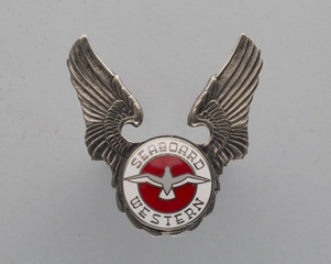 Image: flight officer cap badge: Seaboard & Western Airlines