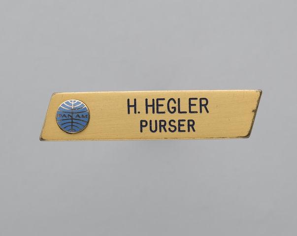 Name pin: Pan American World Airways, H. Hegler