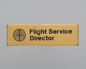 Image: name pin: Pan American World Airways, flight service director