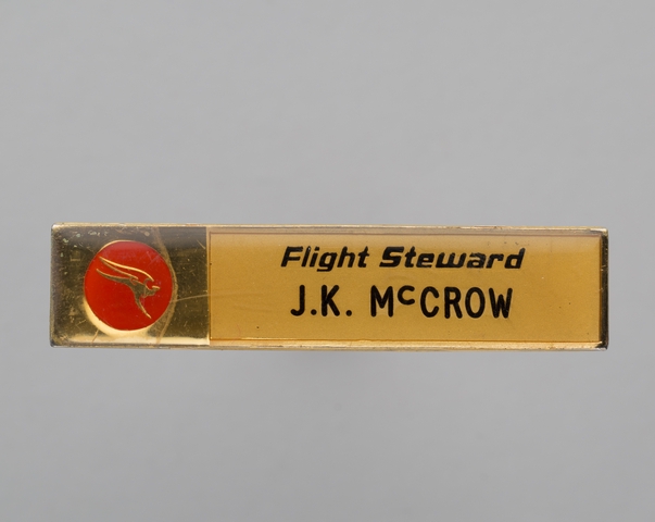 Name pin: Qantas Airways, J.K. McCrow
