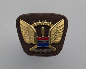 Image: flight officer cap badge: United Air Lines