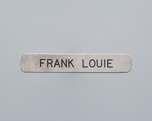 Image: name pin: Pan American World Airways, Frank Louie