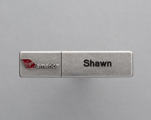 Image: name pin: Virgin America, Shawn