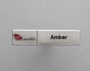 Image: name pin: Virgin America, Amber