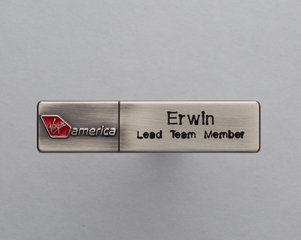 Image: name pin: Virgin America, Erwin 