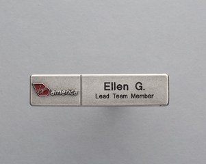 Image: name pin: Virgin America, Ellen G.