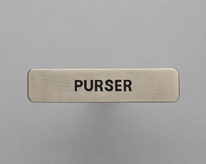 Image: name pin: United Air Lines, Purser