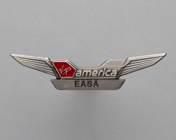Flight attendant wings and name pin: Virgin America, Easa