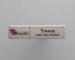 Image: name pin: Virgin America, Tressa 