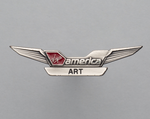 Flight attendant wings and name pin: Virgin America, Art