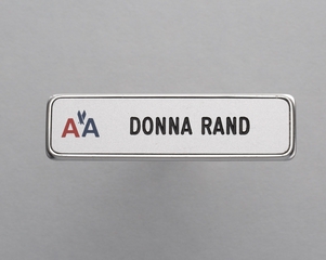 Image: name pin: American Airlines, Donna Rand