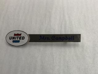 Image: name pin: United Air Lines, Mrs. Campbell