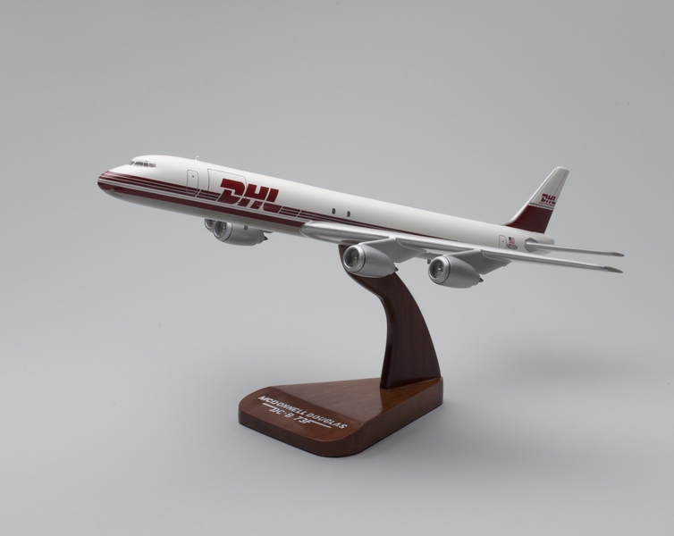 Image: model airplane: DHL Worldwide Express (Cargo), Douglas DC-8-73F