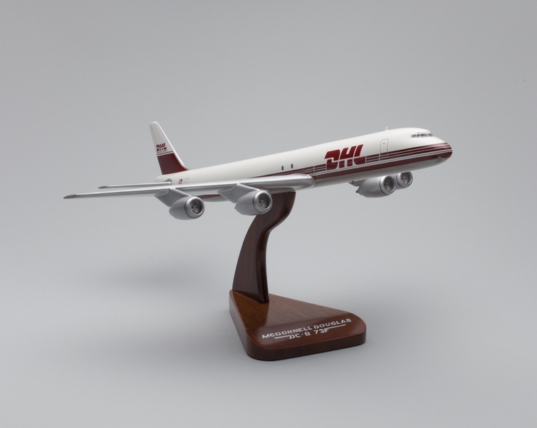 Image: model airplane: DHL Worldwide Express (Cargo), Douglas DC-8-73F