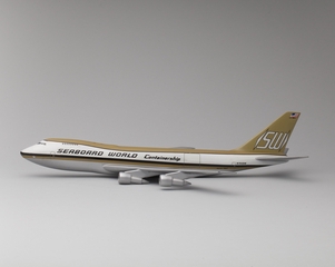 Image: model airplane: Seaboard World Airlines, Boeing 747-200F